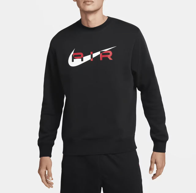 Nike Air Black/Red Swoosh Crewneck Tracksuit