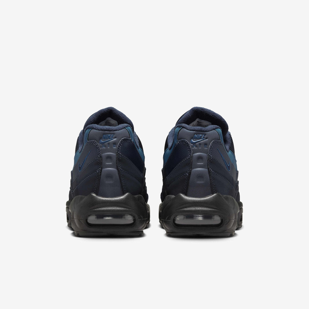 Nike Air Max 95 Trainers Mens Black Thunder Blue Lifestyle Shoes HQ3825-001