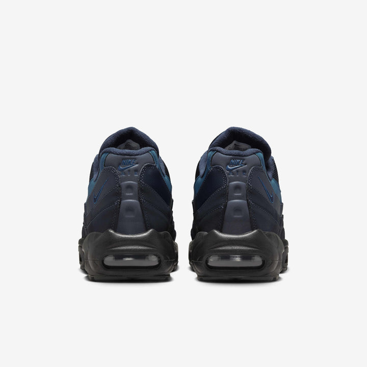 Nike Air Max 95 Trainers Mens Black Thunder Blue Lifestyle Shoes HQ3825-001