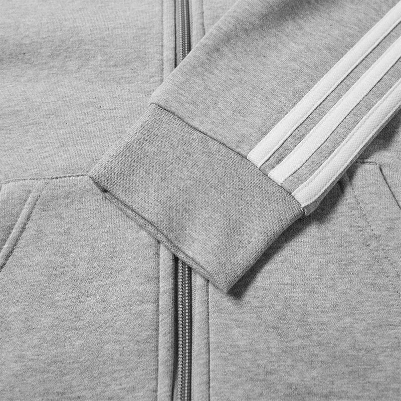 Adidas Men's 3-Stripe Hoodie -Black & Grey