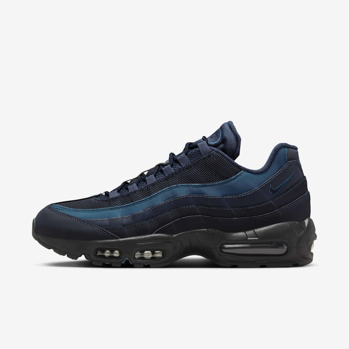 Nike Air Max 95 Trainers Mens Black Thunder Blue Lifestyle Shoes HQ3825-001