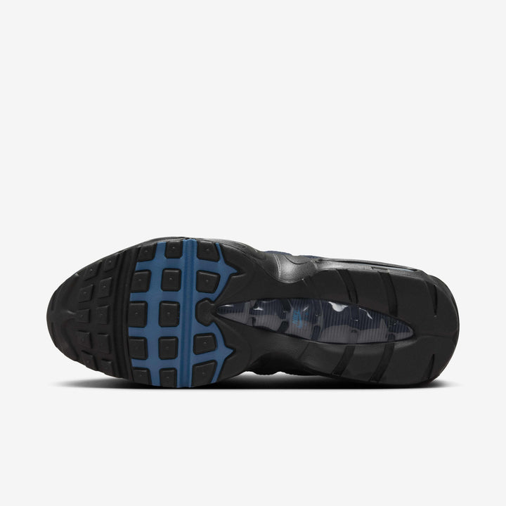 Nike Air Max 95 Trainers Mens Black Thunder Blue Lifestyle Shoes HQ3825-001