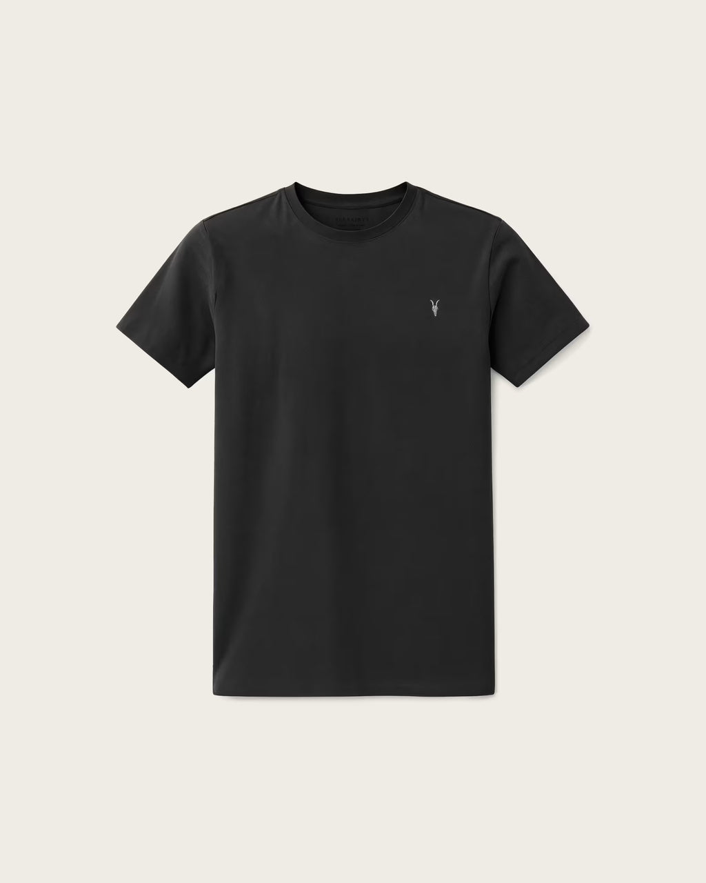 Allsaints T-Shirt Mens Jet Black Tonic Crew Neck Slim