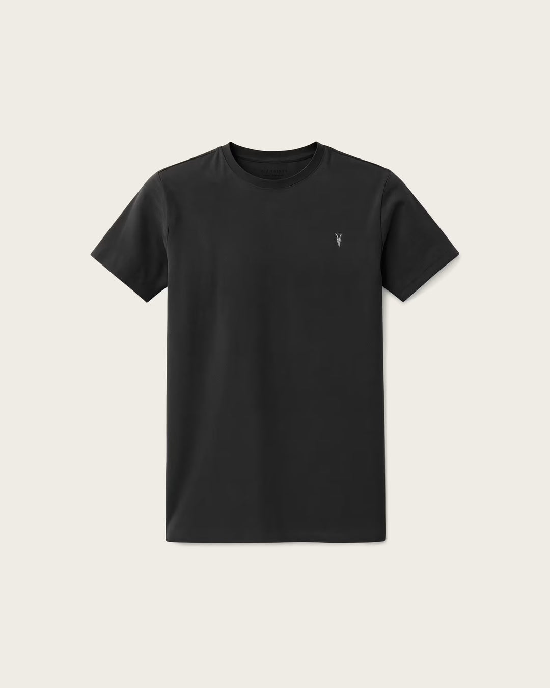 Allsaints T-Shirt Mens Jet Black Tonic Crew Neck Slim