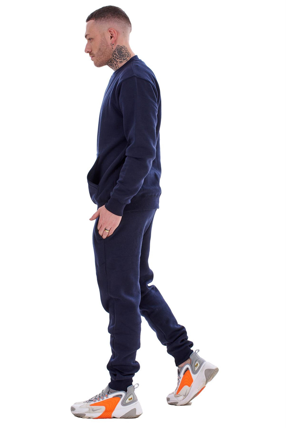 ID Mens Crewneck Tracksuit With Kangaroo Pockets- 3 Colours