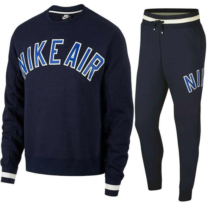 Nike Air Crewneck Logo Tracksuit - Navy