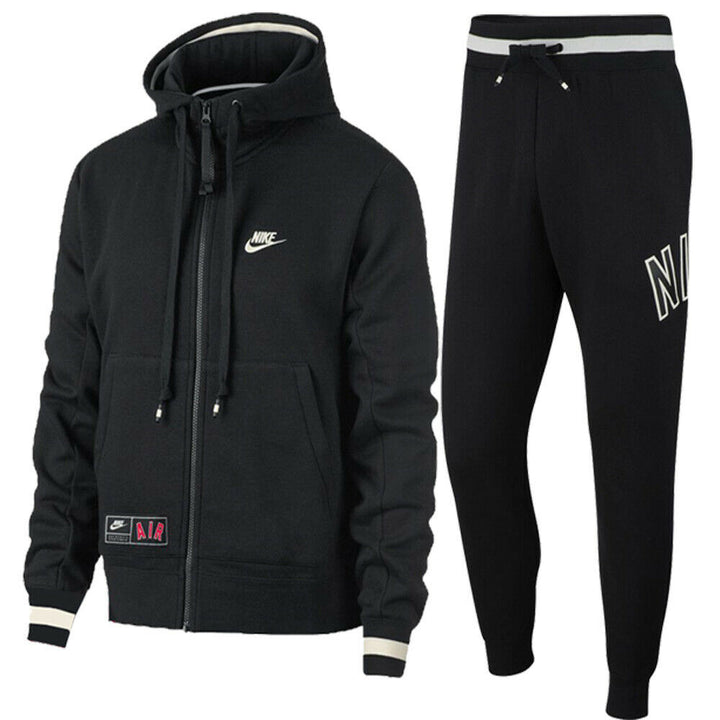 Nike Air Mens Zip Logo Tracksuit - Black