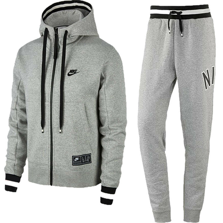 Nike Air Mens Zip Logo Tracksuit - Grey