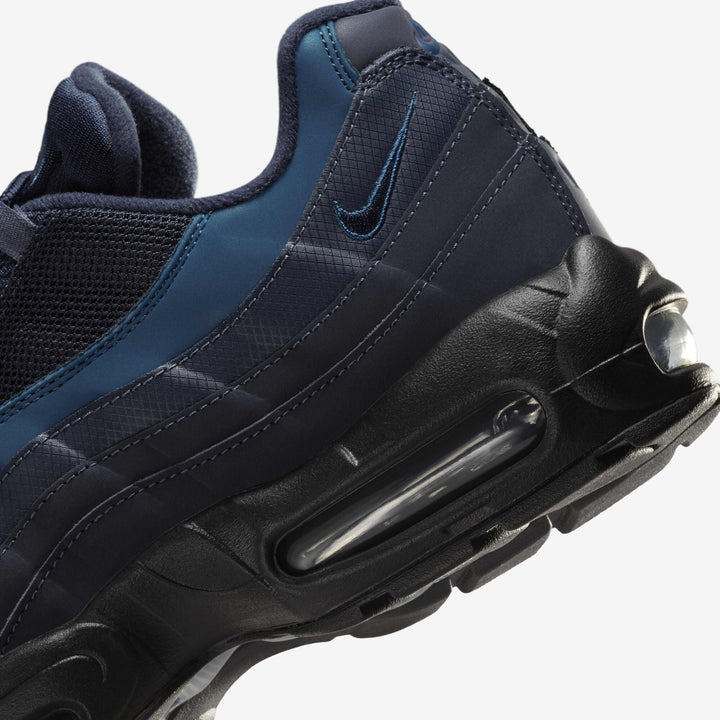 Nike Air Max 95 Trainers Mens Black Thunder Blue Lifestyle Shoes HQ3825-001