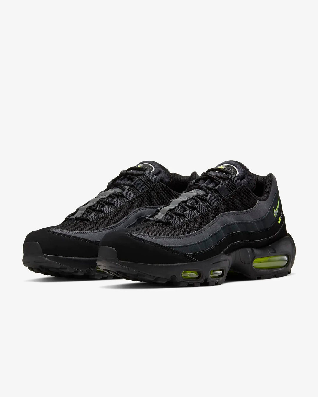Nike Air Max 95 Trainers Mens Retro Logo Black Volt Low Top Casual Lifestyle Shoes CV1635-002
