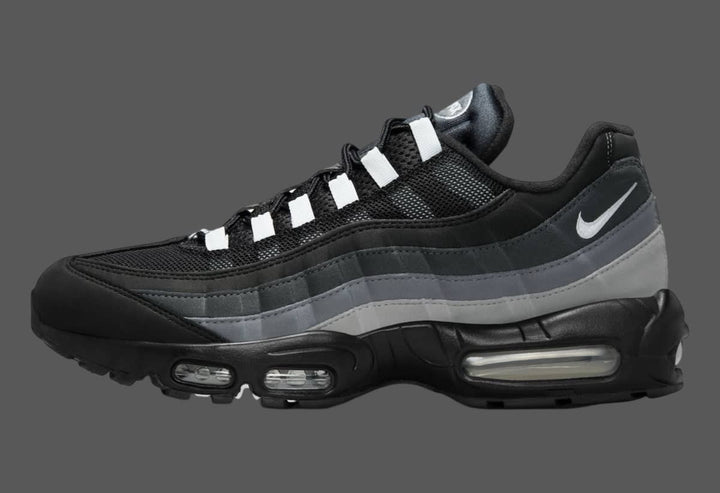 Nike Air Max 95 Trainers Mens Black Grey Gradient Lifestyle Shoes FV4710-003