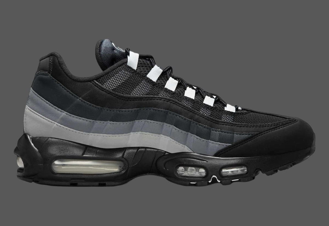 Nike Air Max 95 Trainers Mens Black Grey Gradient Lifestyle Shoes FV4710-003
