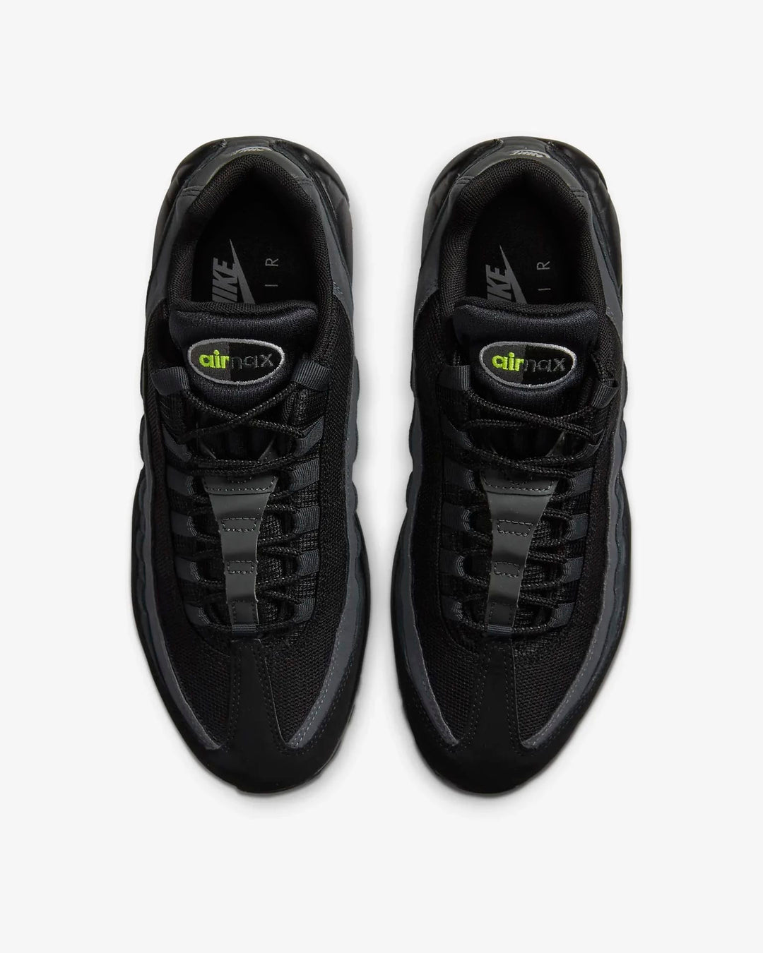 Nike Air Max 95 Trainers Mens Retro Logo Black Volt Low Top Casual Lifestyle Shoes CV1635-002