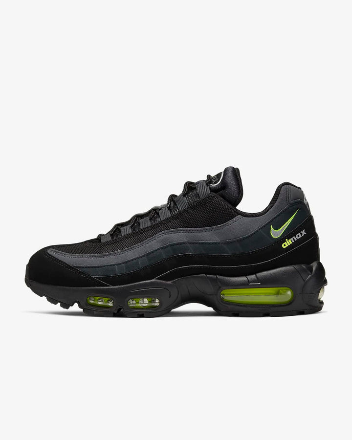 Nike Air Max 95 Trainers Mens Retro Logo Black Volt Low Top Casual Lifestyle Shoes CV1635-002