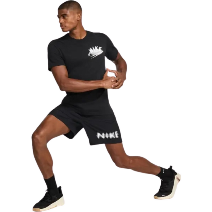 Nike T Shirt Mens Black Dri-FIT Training Short Sleeve Sweat Wicking Activewear
