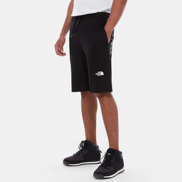 The North Face Shorts Mens Black Graphic Light Running Cotton Wordmark Logo Gym