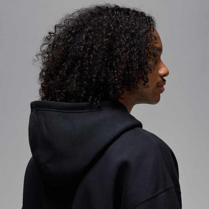 Nike Hoodie Mens Black Red Jordan Brooklyn Fleece Pullover Oversized Long Sleeve