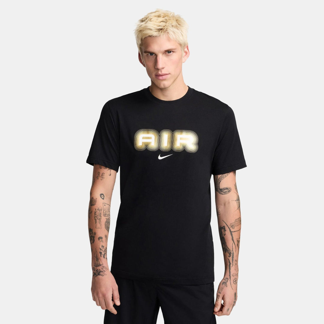 Nike Air T-Shirt Mens Black Gold Graphic Print