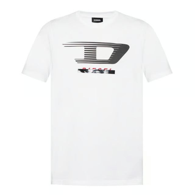 Diesel T-Shirt Mens White T-Just-Y4 D Logo Tee