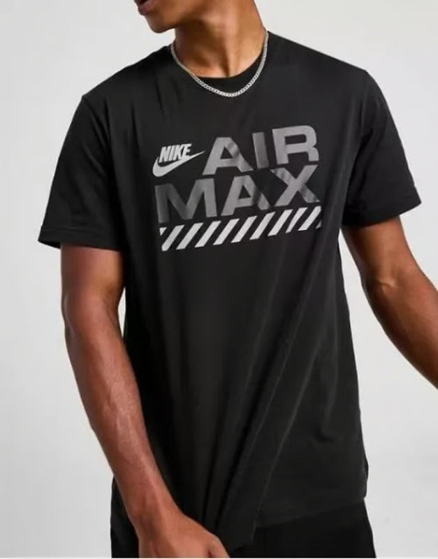 Nike T-Shirt Mens Black Air Max Barcode Graphic