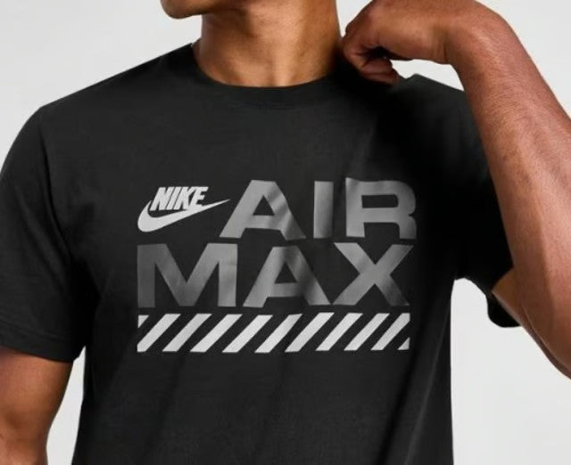 Nike T-Shirt Mens Black Air Max Barcode Graphic