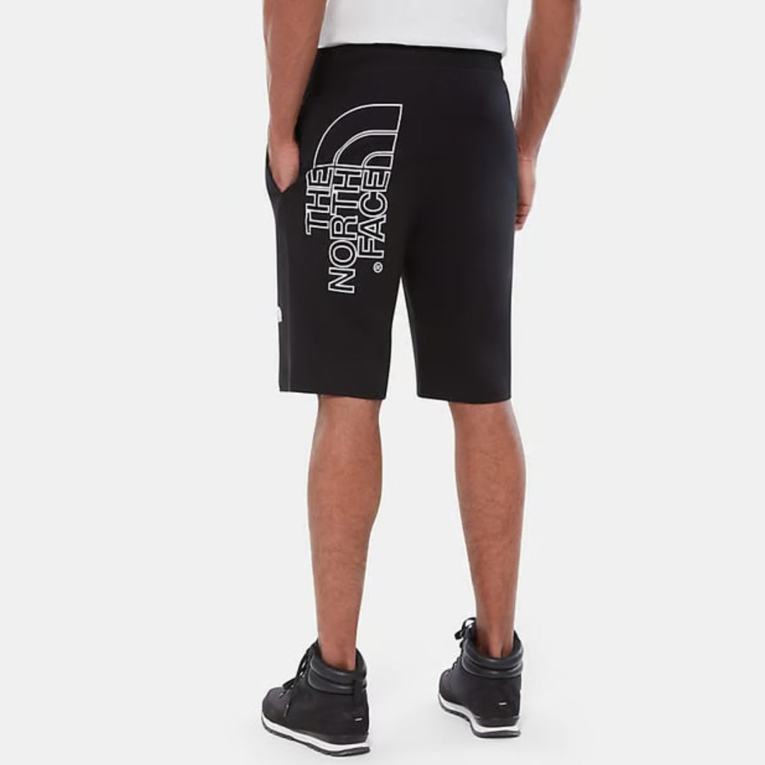 The North Face Shorts Mens Black Graphic Light Running Cotton Wordmark Logo Gym