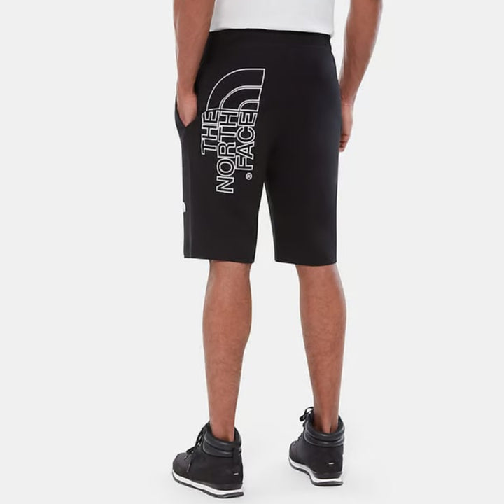 The North Face Shorts Mens Black Graphic Light Running Cotton Wordmark Logo Gym
