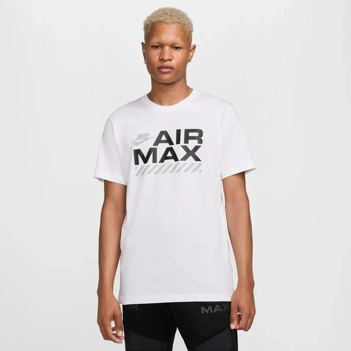 Nike Sportswear Air Max T-Shirt Mens White Barcode Graphic Print