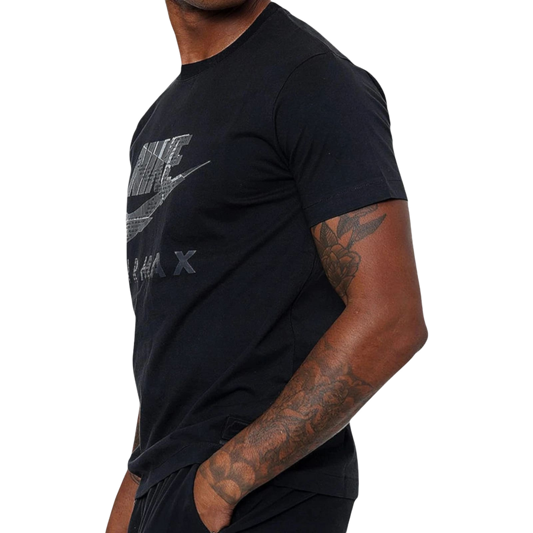 Nike T Shirt Mens Black Sportswear Air Max Graphic Print Cotton Short Sleeve Tee
