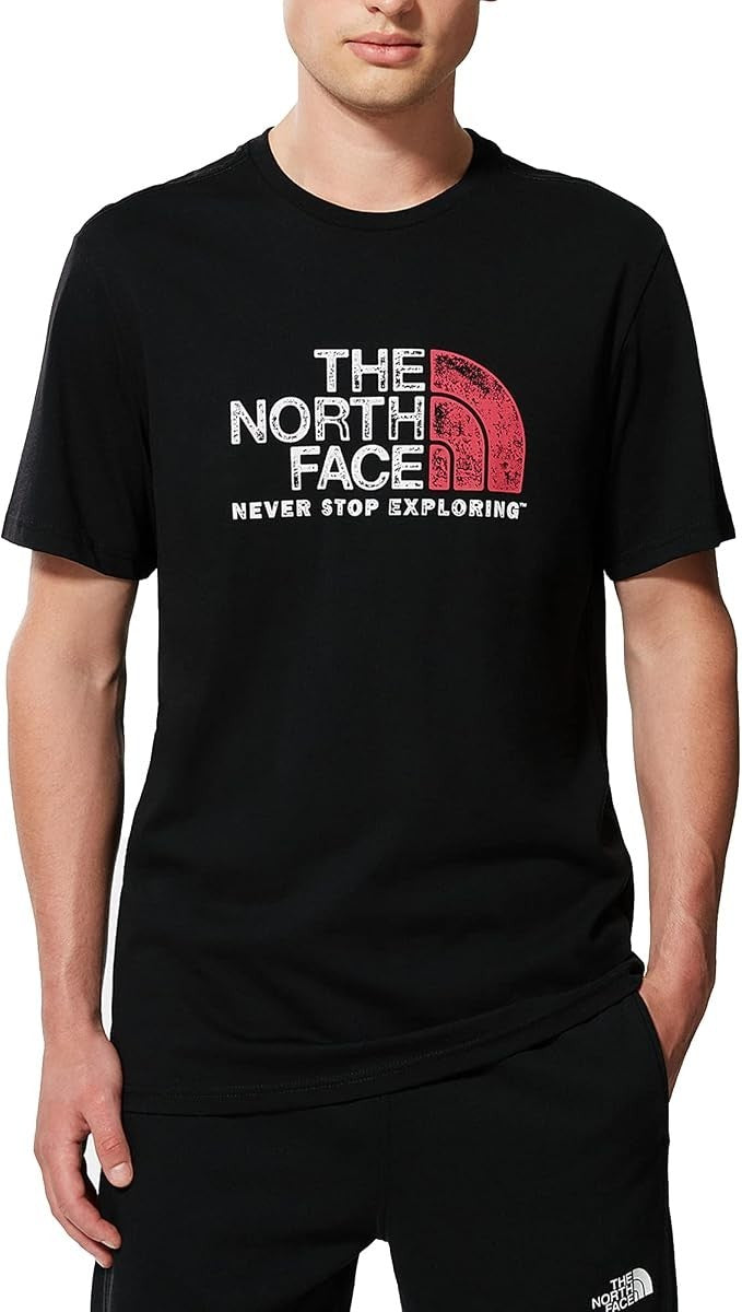 The North Face T-Shirt Mens Rust 2 Black Red