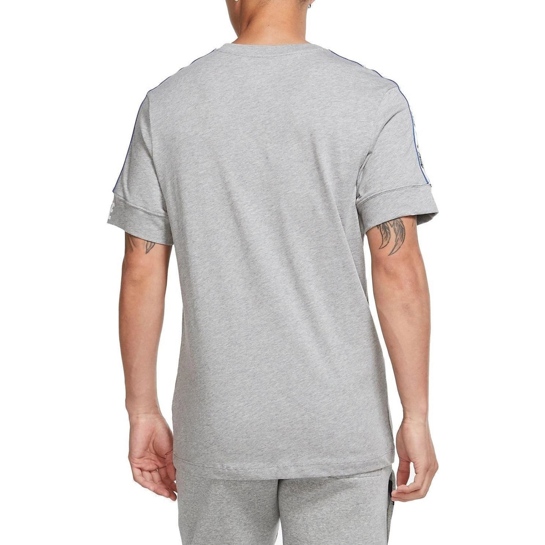 Nike T Shirt Mens Grey Sportswear Repeat Cotton Short Sleeve Crew Neck Pullover