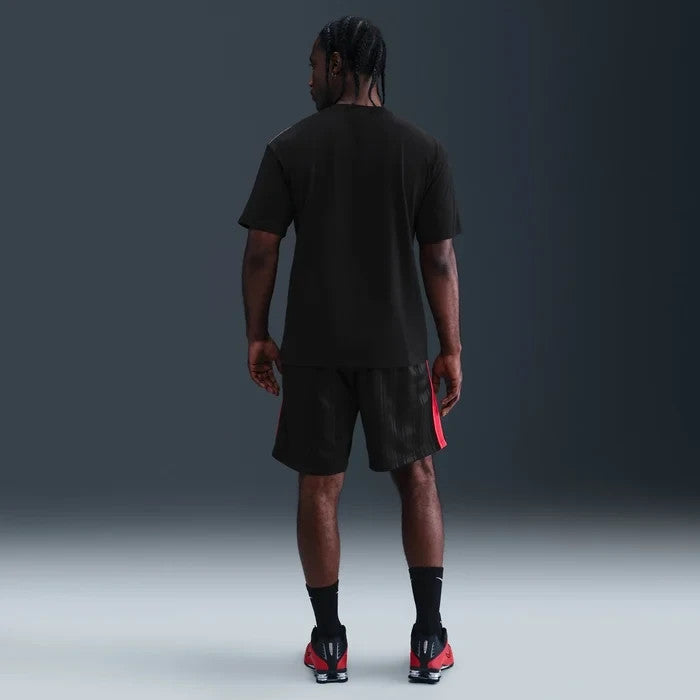 Nike T-Shirt Mens Black Grey Sportswear Swoosh Logo