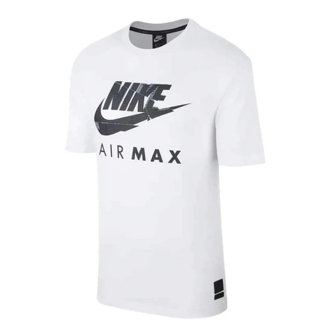 Nike T Shirt Mens White Sportswear Air Max Graphic Print Cotton Short Sleeve Tee