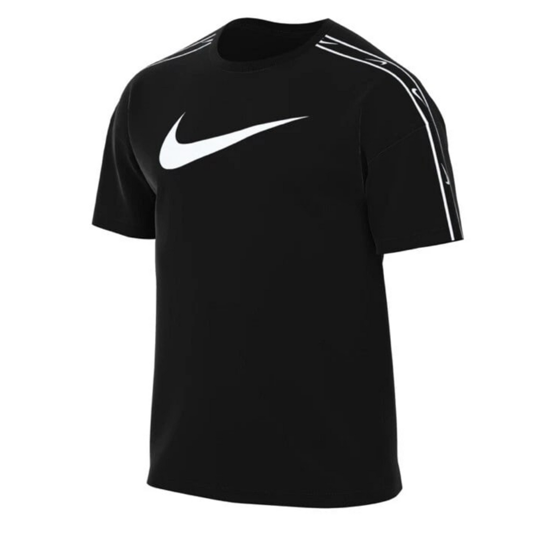 Nike T Shirt Mens Black Sportswear Repeat Swoosh Cotton Short Sleeve Pullover