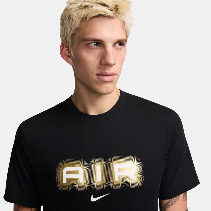 Nike Air T-Shirt Mens Black Gold Graphic Print