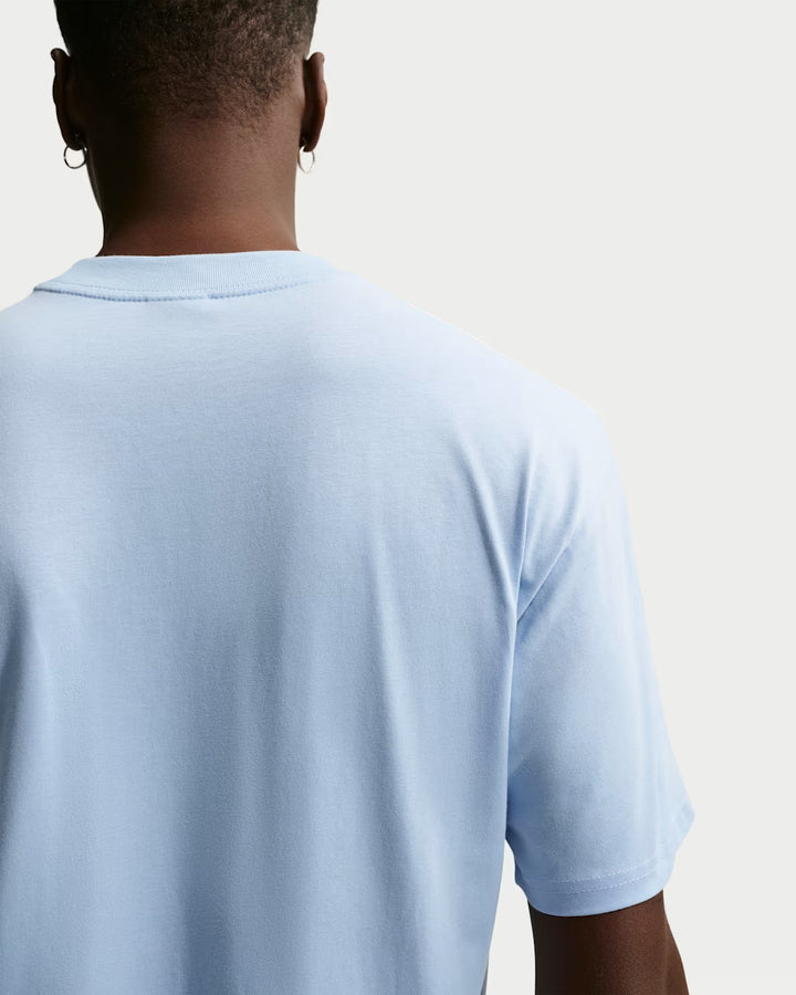 Nike T-Shirt Mens Blue White Sportswear Swoosh
