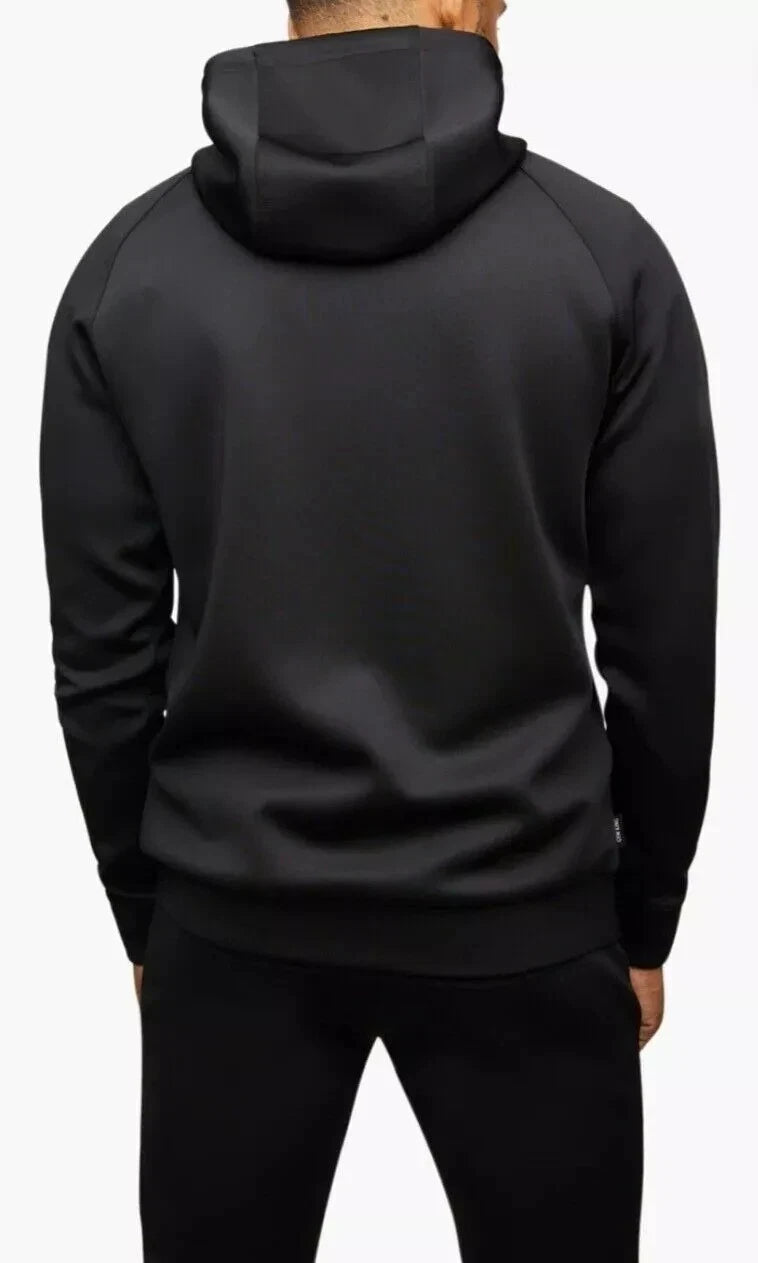 Gym King Men's Black Gold Reflective Tracksuit Hoodie Joggers