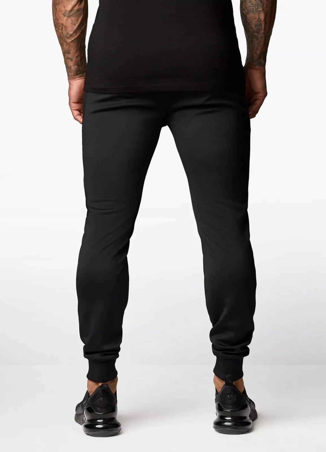 Gym King Men's Black Gold Reflective Tracksuit Hoodie Joggers