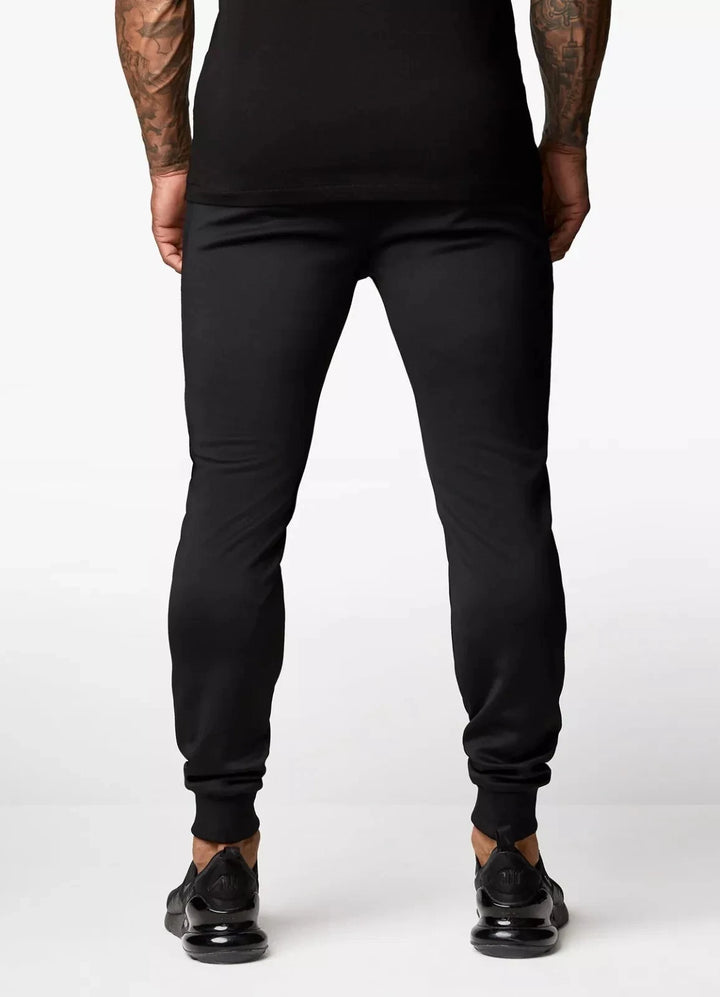 Gym King Men's Black Gold Reflective Tracksuit Hoodie Joggers