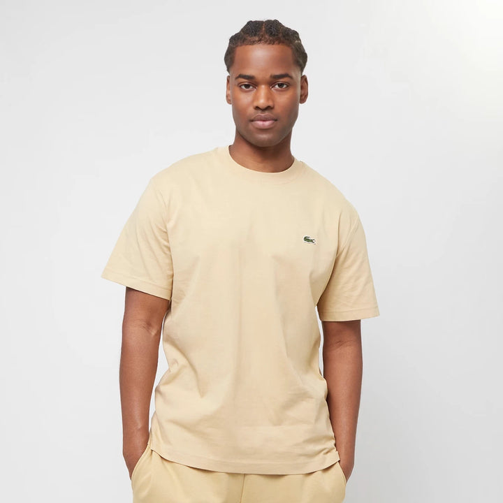 Lacoste Men's Beige Branded Crew Neck T Shirt