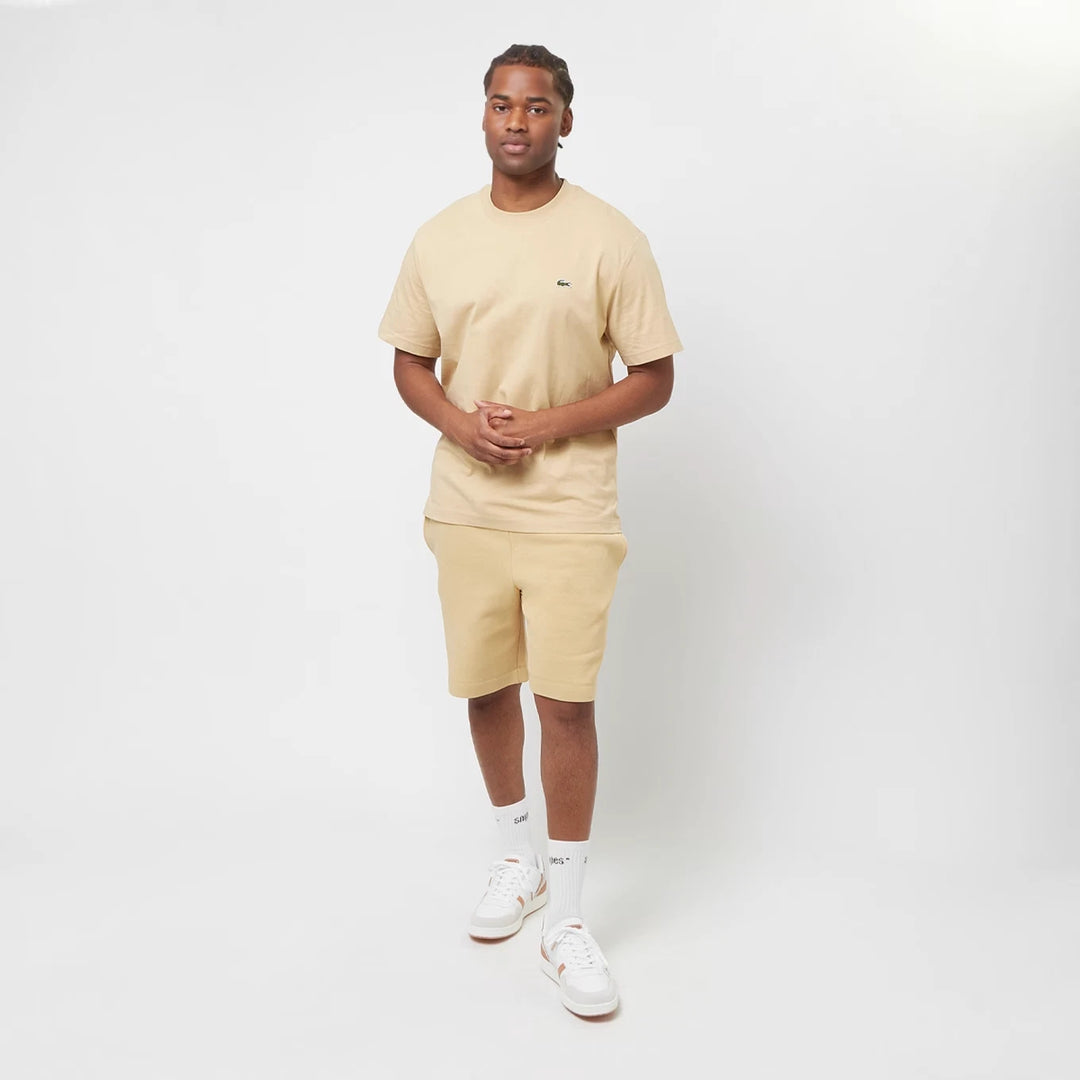 Lacoste Men's Beige Branded Crew Neck T Shirt