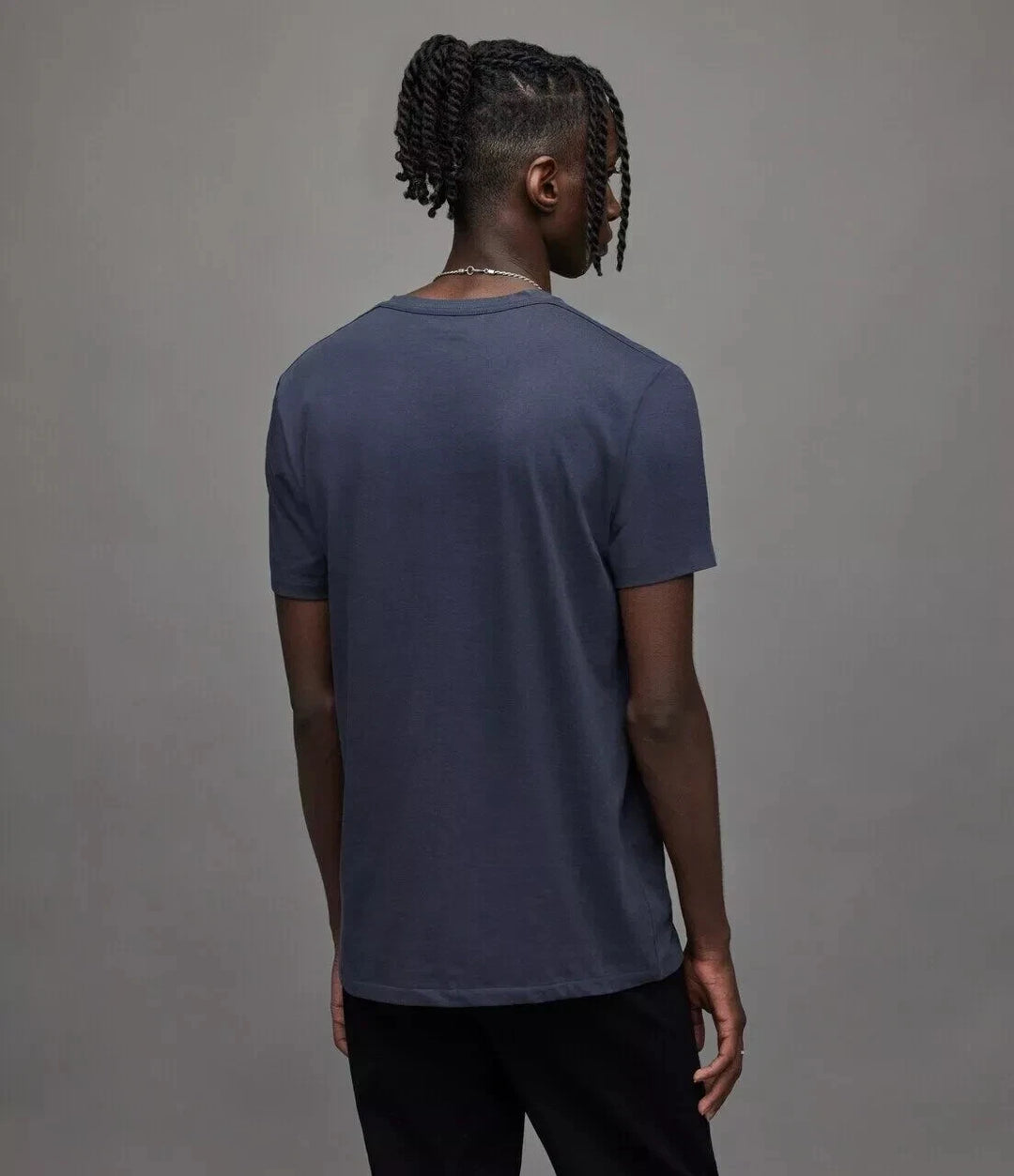 Allsaints T-Shirt Mens Nebula Blue Tonic Crew Neck Slim