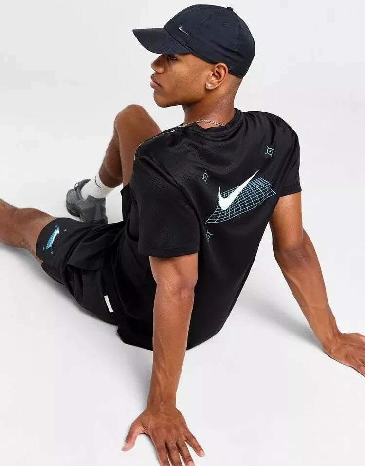 Nike Black Miler Mens T Shirt