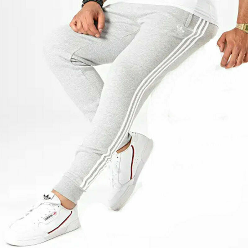 Adidas Men's Grey 3-Stripe Tracksuit