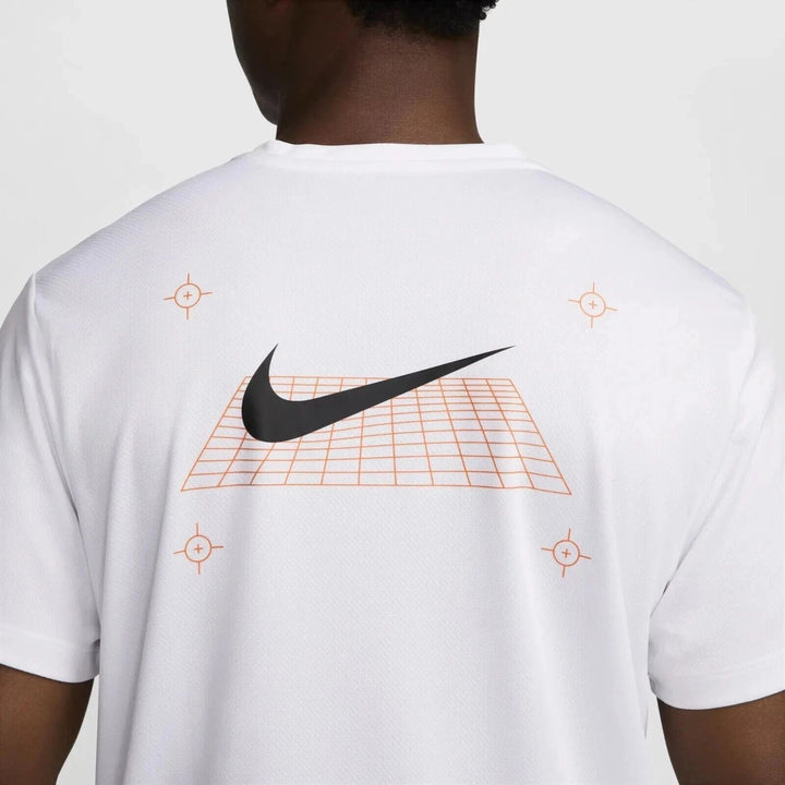 Nike White Miler Men's T Shirt
