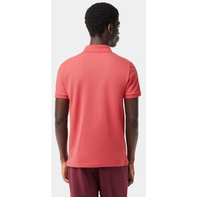 Lacoste Men's Red Branded Pima Neck Polo Shirt
