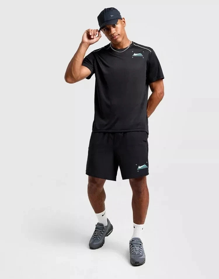 Nike Black Miler Mens T Shirt
