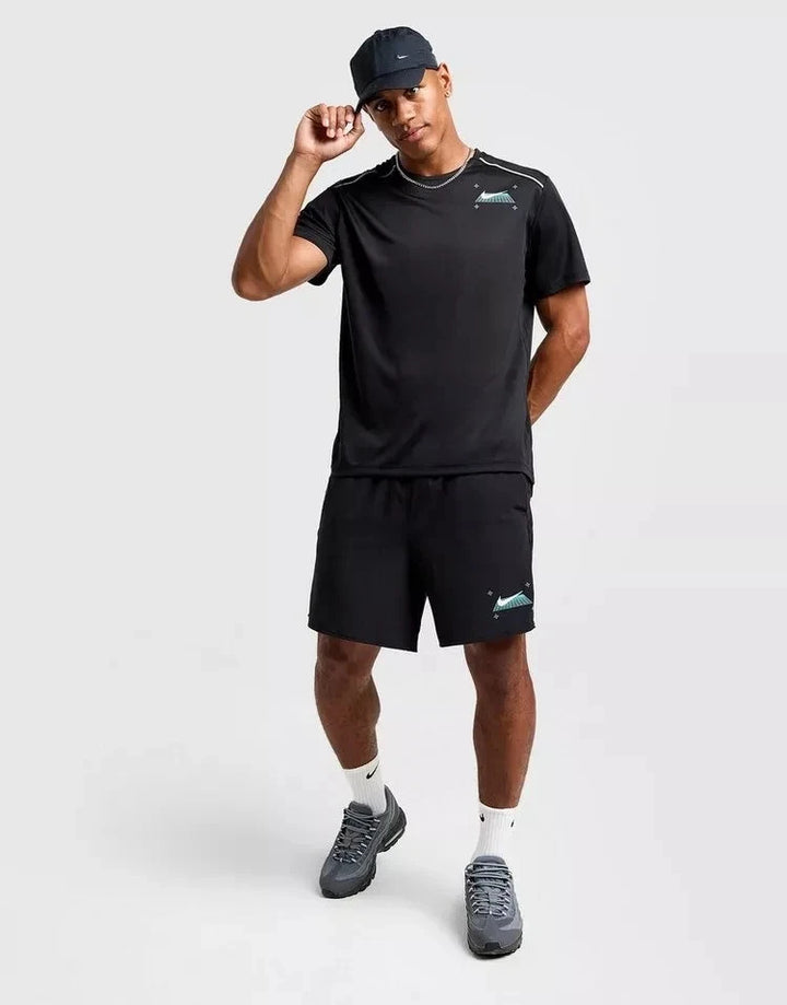 Nike Black Miler Mens T Shirt