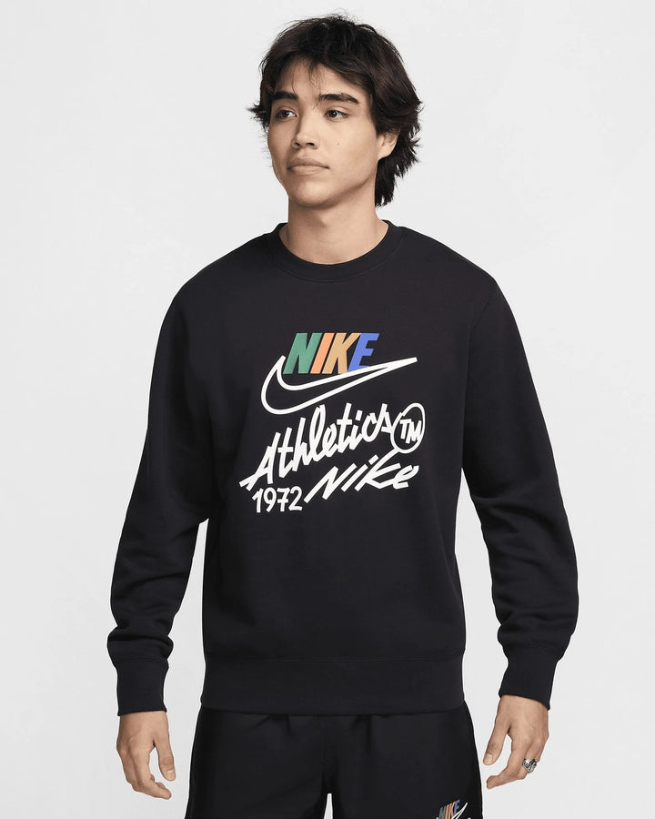 Nike Men's Black Crew Neck Athletic Club Sweatshirt