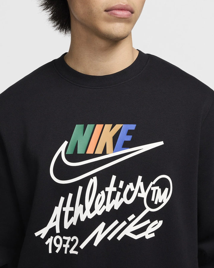 Nike Men's Black Crew Neck Athletic Club Sweatshirt